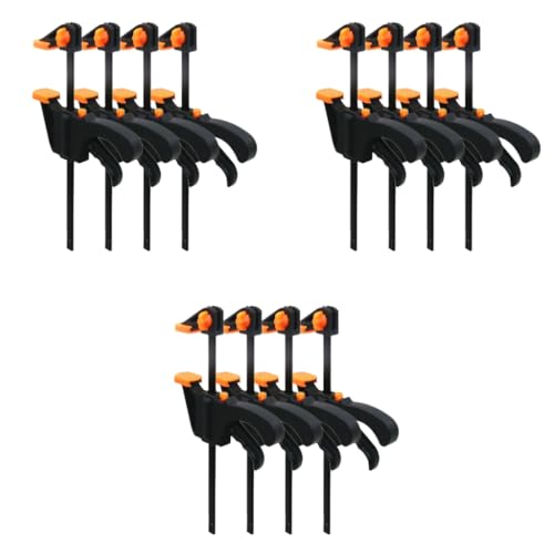 HASTHIP® 12PCS Quick Grip Clamp for Woodworking with Heavy Duty Bar Clamps Two-Way Fixed F Clips for Glass Welding Works and DIY Projects Release HASTHIP® 12PCS Quick Grip Clamp for Woodworking with Heavy Duty Bar Clamps Two-Way Fixed F Clips for Glass Welding Works and DIY Projects Release